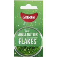 Go Bake Edible Glitter Flakes Green - 2g