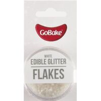 Go Bake Edible Glitter Flakes White - 2g