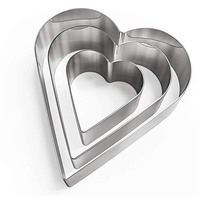 Heart Metal Cutter set 3 piece Set