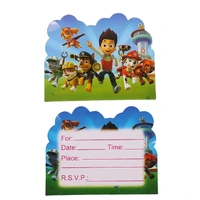 Paw Patrol Invitation Cards 10 Pack