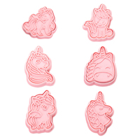 Unicorn Cookie/Plunger Cutter 6 Piece Set