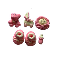 Baby Pink Sugar Decoration Set 6pcs