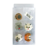 Dogs Sugar Decorations 6pc Pack