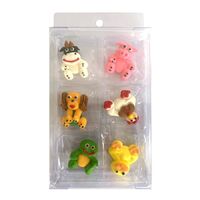 Farm Animals Sugar Decorations 6pcs
