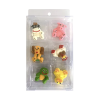 Farm Animal Sugar Decorations 6pk