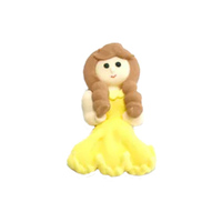 Flat Princess Sugar Decoration  Yellow 