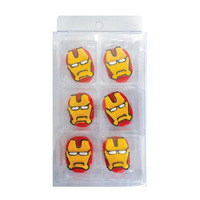 Iron Man Sugar Decorations 6pc Pack