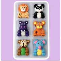 Safari Animal Sugar Decorations 6pk