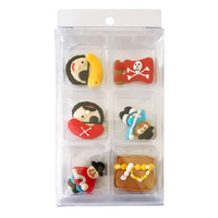 Pirate Sugar Decorations 6pcs