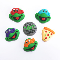 Ninja Turtles Sugar Decorations set 6pcs