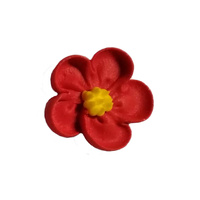 Large 5 Petal Flower Red