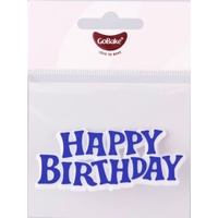 GoBake Blue Happy Birthday Motto