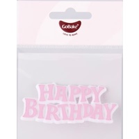 GoBake Pink Happy Birthday Motto