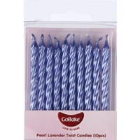GoBake Pearl Lavendar Twist Candles