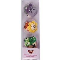 Jungle Animal Icing Decorations 6 Pieces