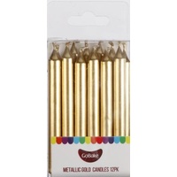 GoBake Metallic Gold Candles 12pk
