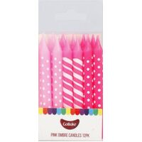 GoBake Pink Ombre Candles 12pk