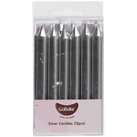 GoBake Large Silver Candles