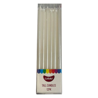 GoBake Pearl White 12cm Candles