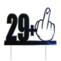 29+ Finger Blue/Silver Cardstock Cake Topper 