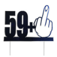 59+ Finger Blue/Silver Cardstock Cake Topper