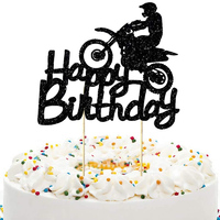 Happy Birthday Motorcross Bike Cake Topper