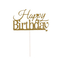 Gold Glitter Cake Topper