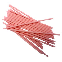Lollipop Sticks Pink Long 150mm - 25 Pack