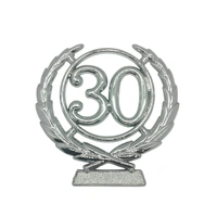 Silver Plastic 30 Wreath 6.5cm