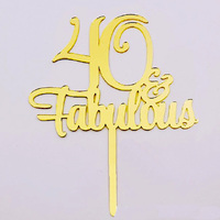 40 & Fabulous Gold Cake Topper