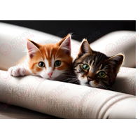 Kittens Edible A4 Image - #07