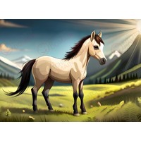 Horse Edible A4 Image - #01