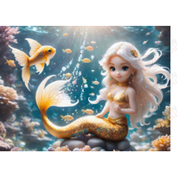 Mermaid Edible Image #2 - A4