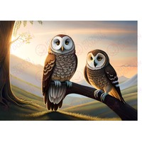 Owls Edible Image #05 - A4