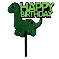 Acrylic Dinosaur Happy Birthday Cake Topper