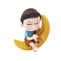 Boy On Moon Figurine Topper