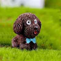 Mini Dog Figure Dark Brown