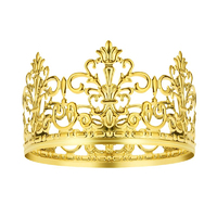 Gold Crown Cake Topper Decoration 10x6cm