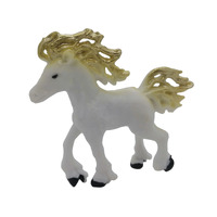 Horse Gold Mane Resin Toy Topper