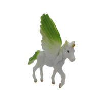 Pegasus Green Mane Resin Toy Topper