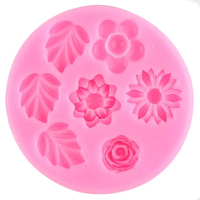 Flower & Leaf Silicone Fondant Mould