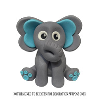 Fondant Elephant Blue 8cm