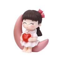 Girl On Moon Figurine Topper
