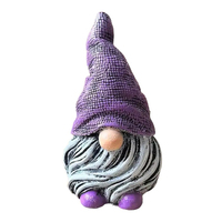 Purple Gnome Ornament Decoration 7cm