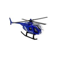 Blue Metal Helicopter Decoration
