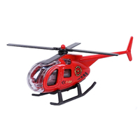 Red Metal Helicopter Decoration