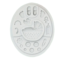 Baby Shower Silicone Fondant Mould 14cm