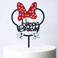Acrylic Minnie Mouse  Birthday Topper