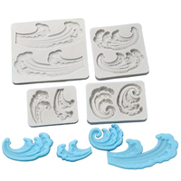  Waves 4pcs Set Silicone Fondant Mould
