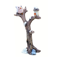 Pink Owl In A Tree Decoration topper